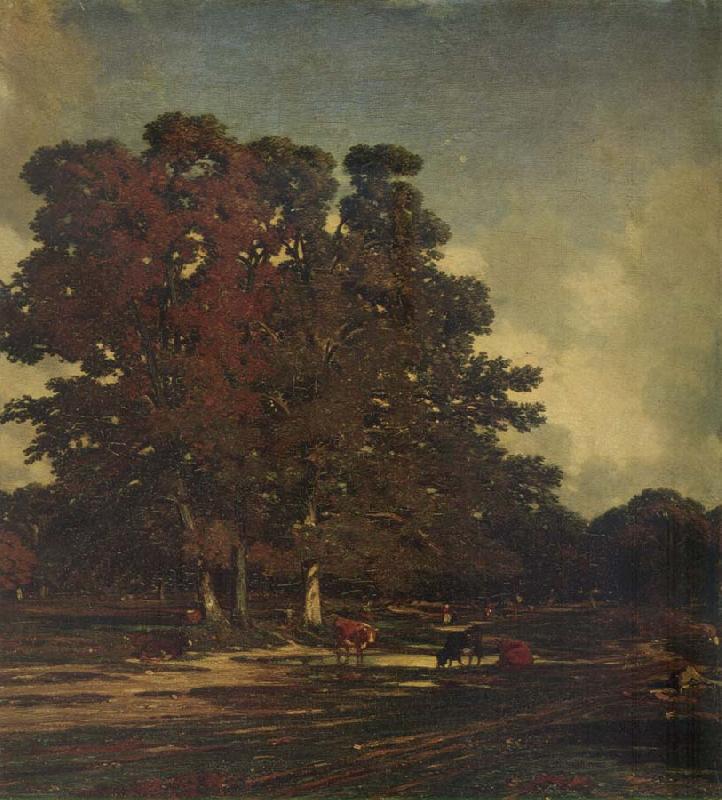 Julien  Dupre Autumn Landscape oil painting image